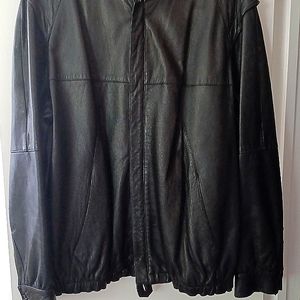 Men's Vintage Vera Pelle black leather jacket
